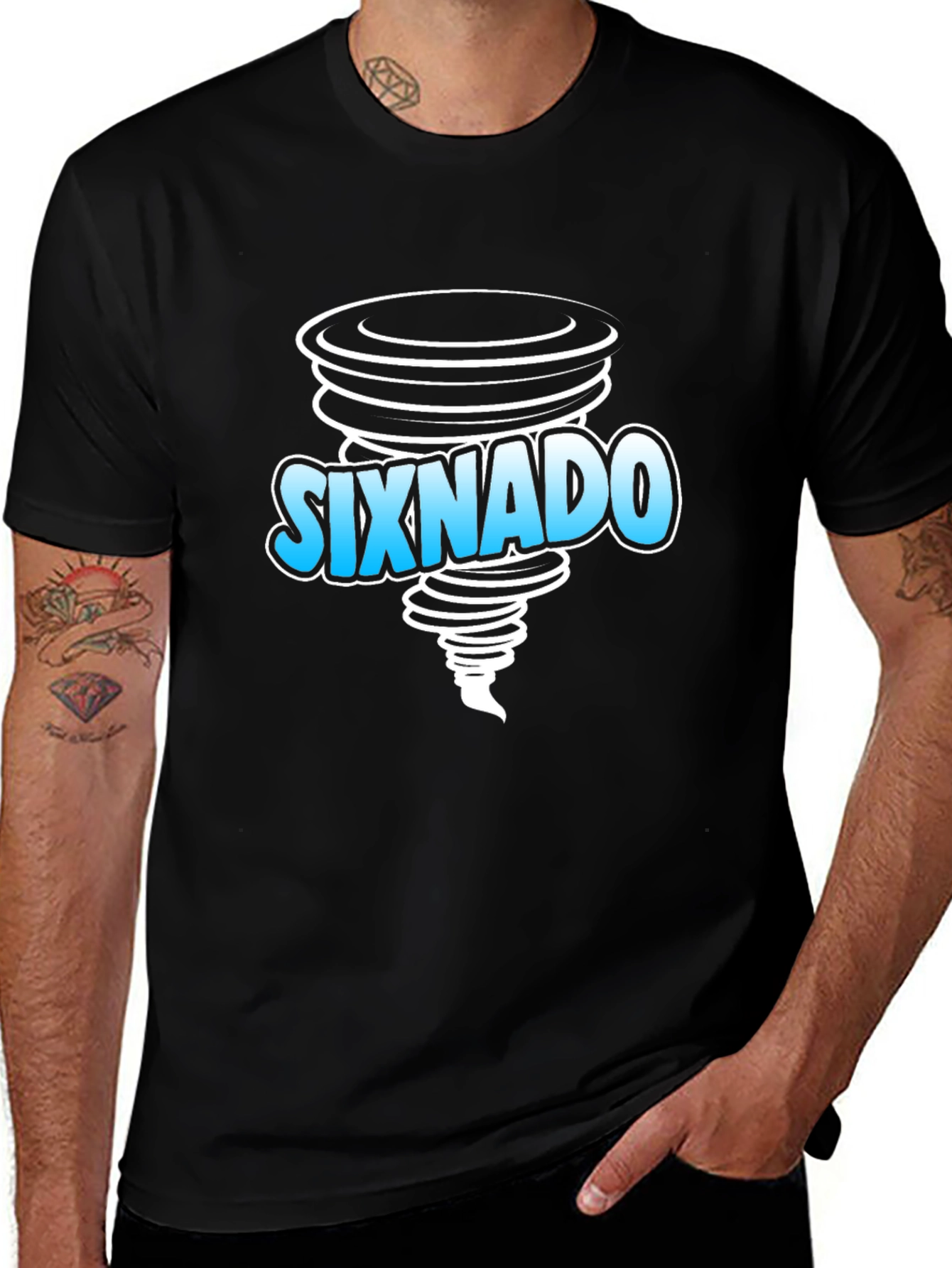 Sixnado Graphic T-Shirt - Black