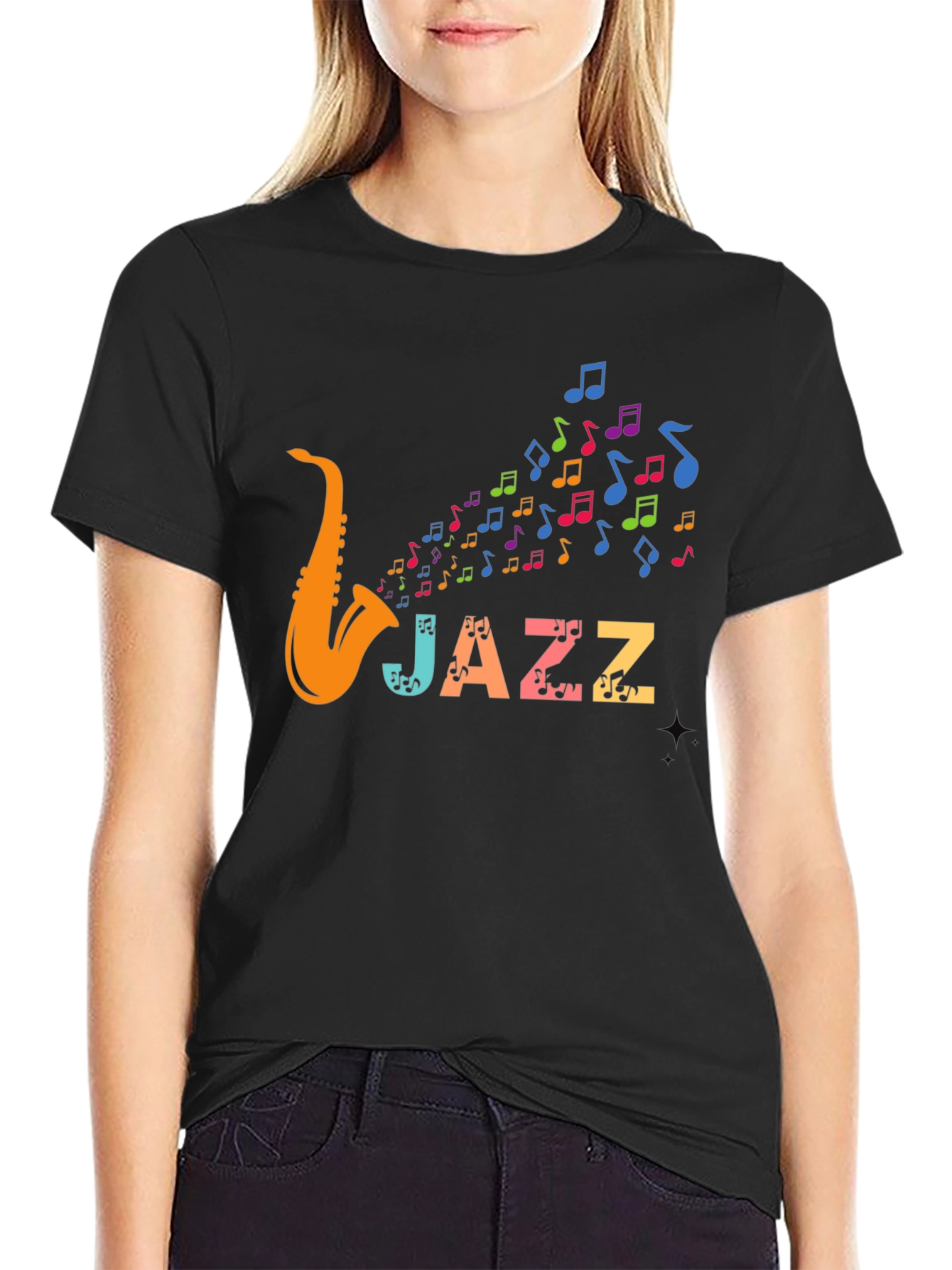Jazz Saxophone Music T-Shirt - Colorful Design