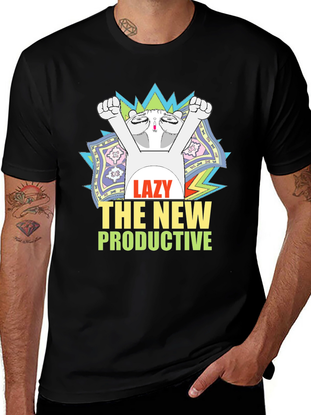 Lazy The New Productive Graphic Tee