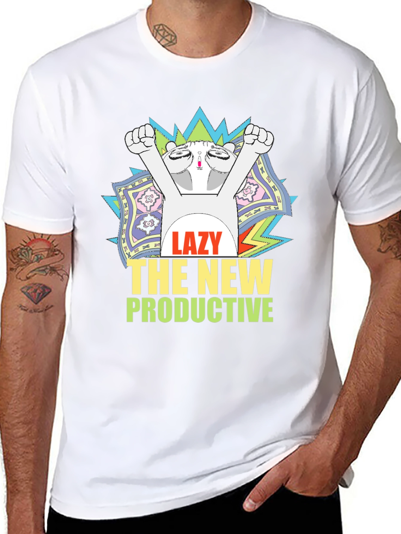 Lazy The New Productive Graphic Tee