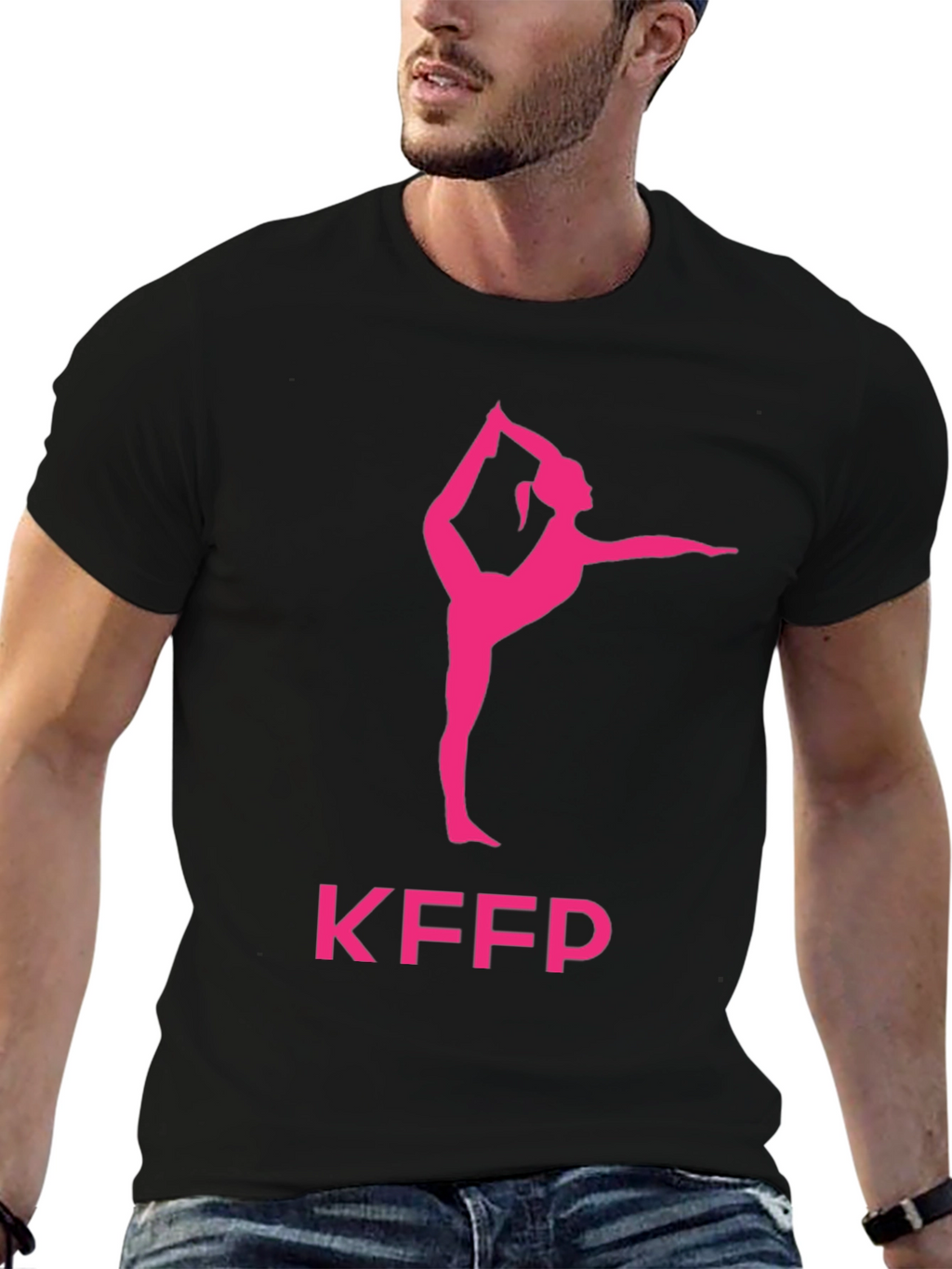 Yoga Pose Graphic Tee - KFPP Black T-Shirt