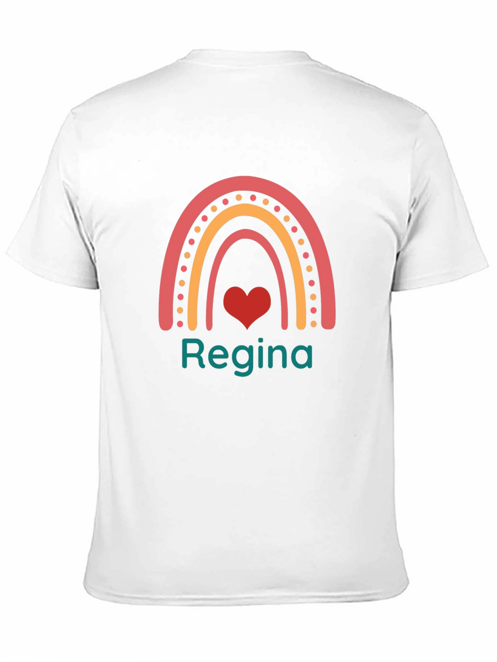 Personalized Rainbow Heart T-Shirt - Regina