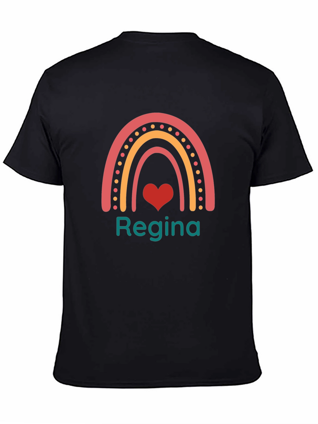 Personalized Rainbow Heart T-Shirt - Regina