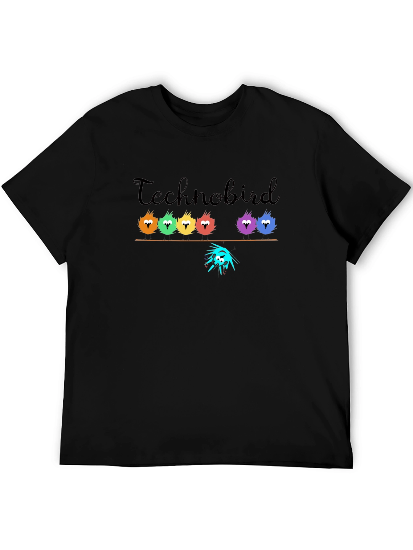 Technobird Graphic T-Shirt - Unique Bird Design