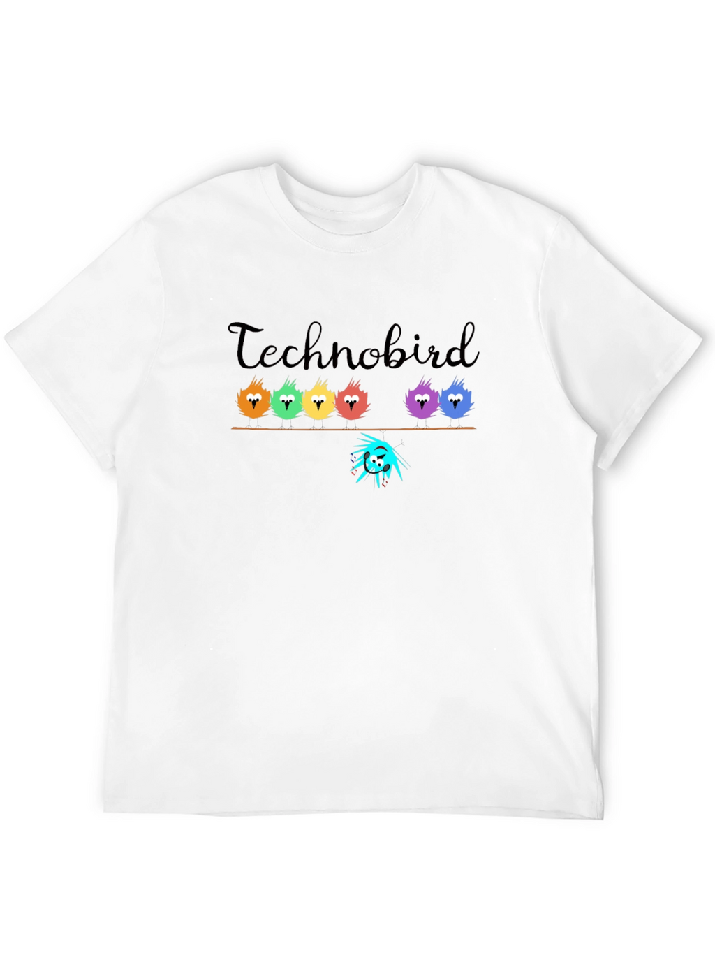 Technobird Graphic T-Shirt - Unique Bird Design