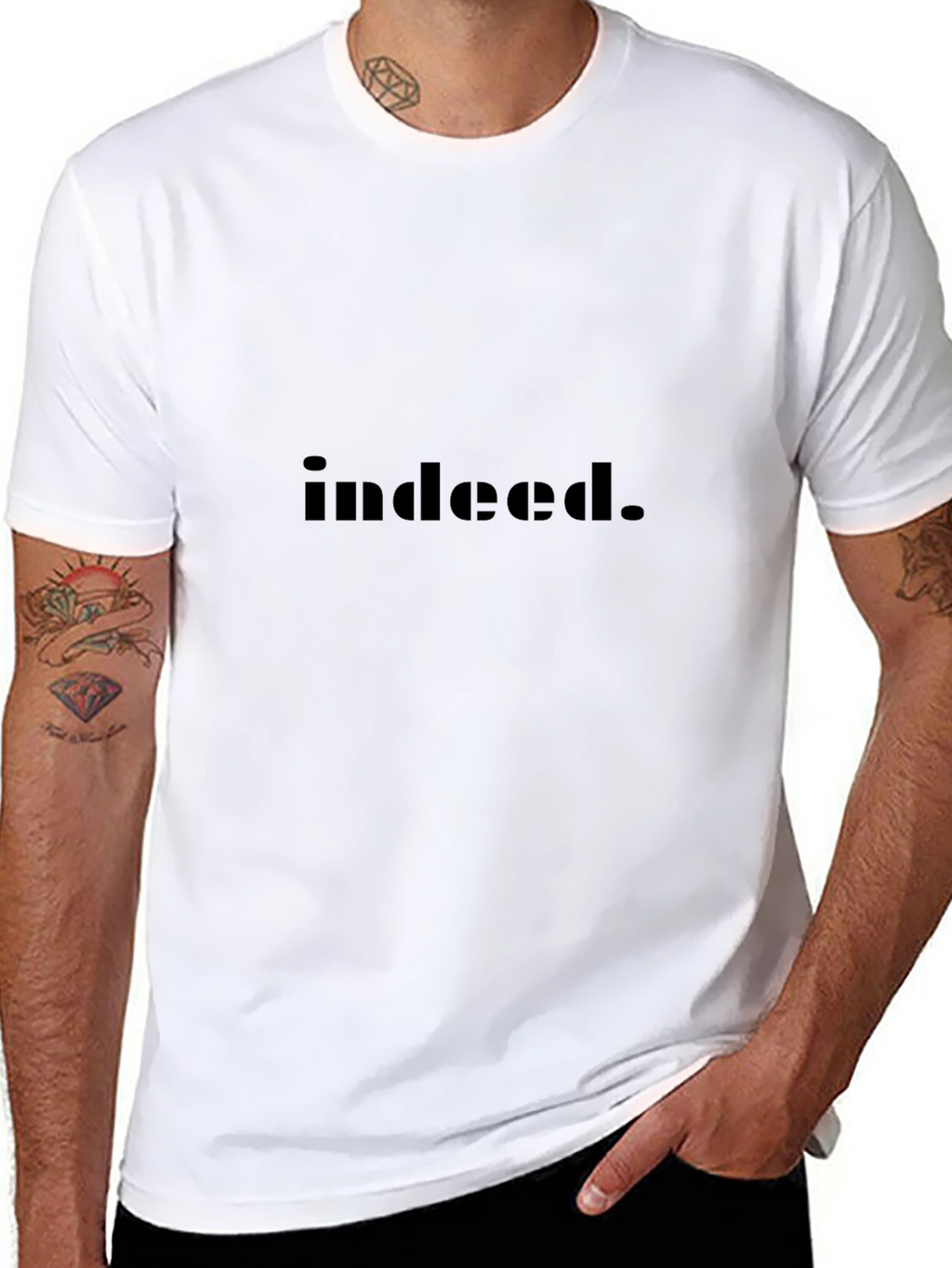 Indeed. Black Graphic T-Shirt for Men