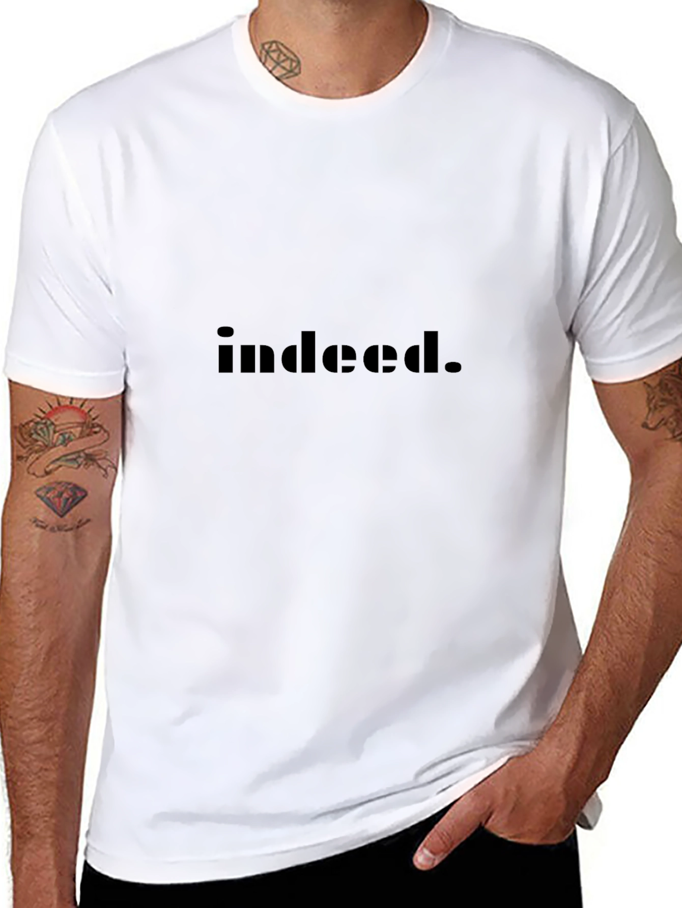 Indeed. Black Graphic T-Shirt for Men