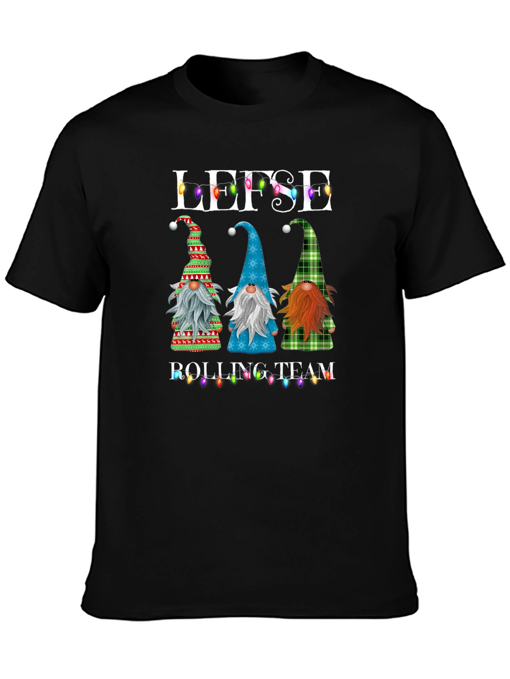 Lefse Rolling Team Gnome Christmas T-Shirt
