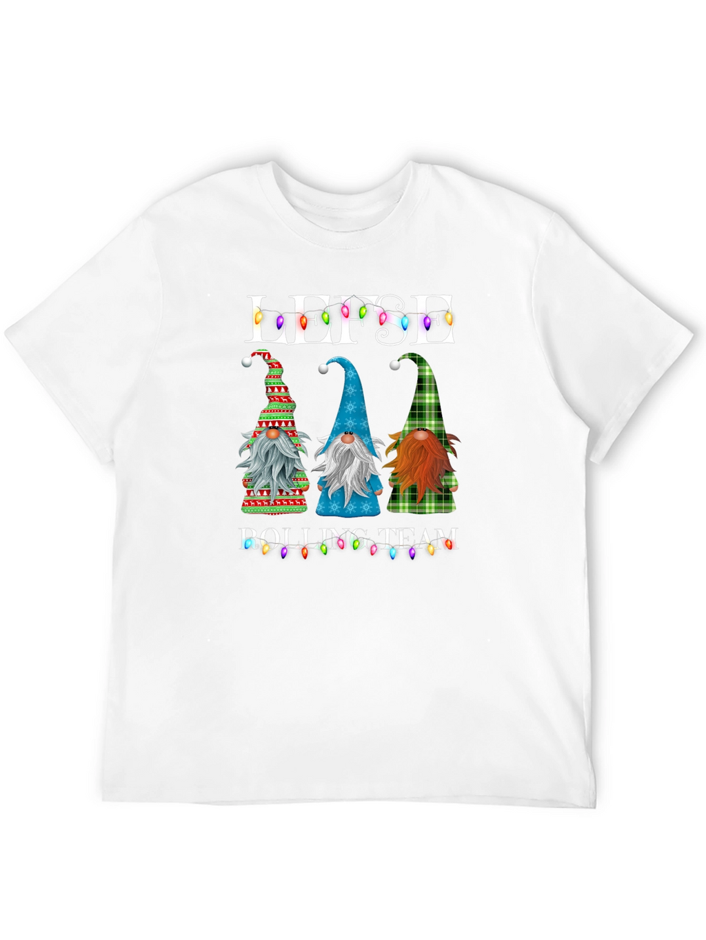 Lefse Rolling Team Gnome Christmas T-Shirt