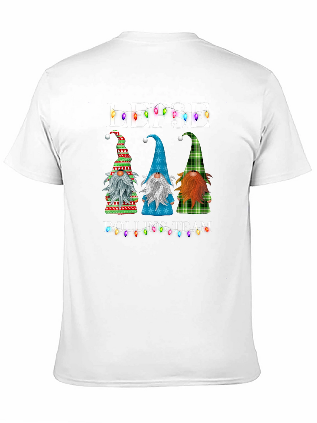Lefse Rolling Team Gnome Christmas T-Shirt