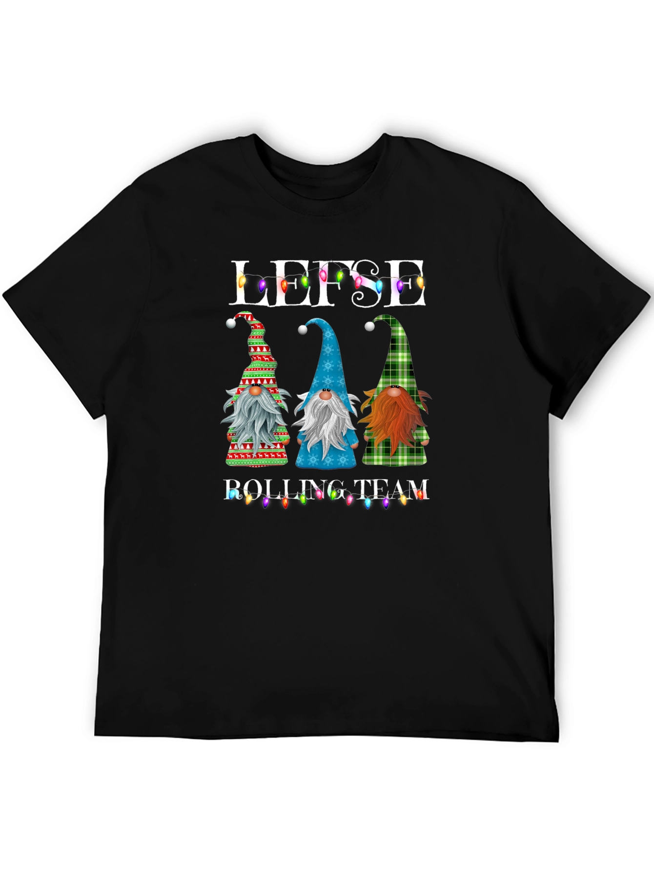 Lefse Rolling Team Gnome Christmas T-Shirt