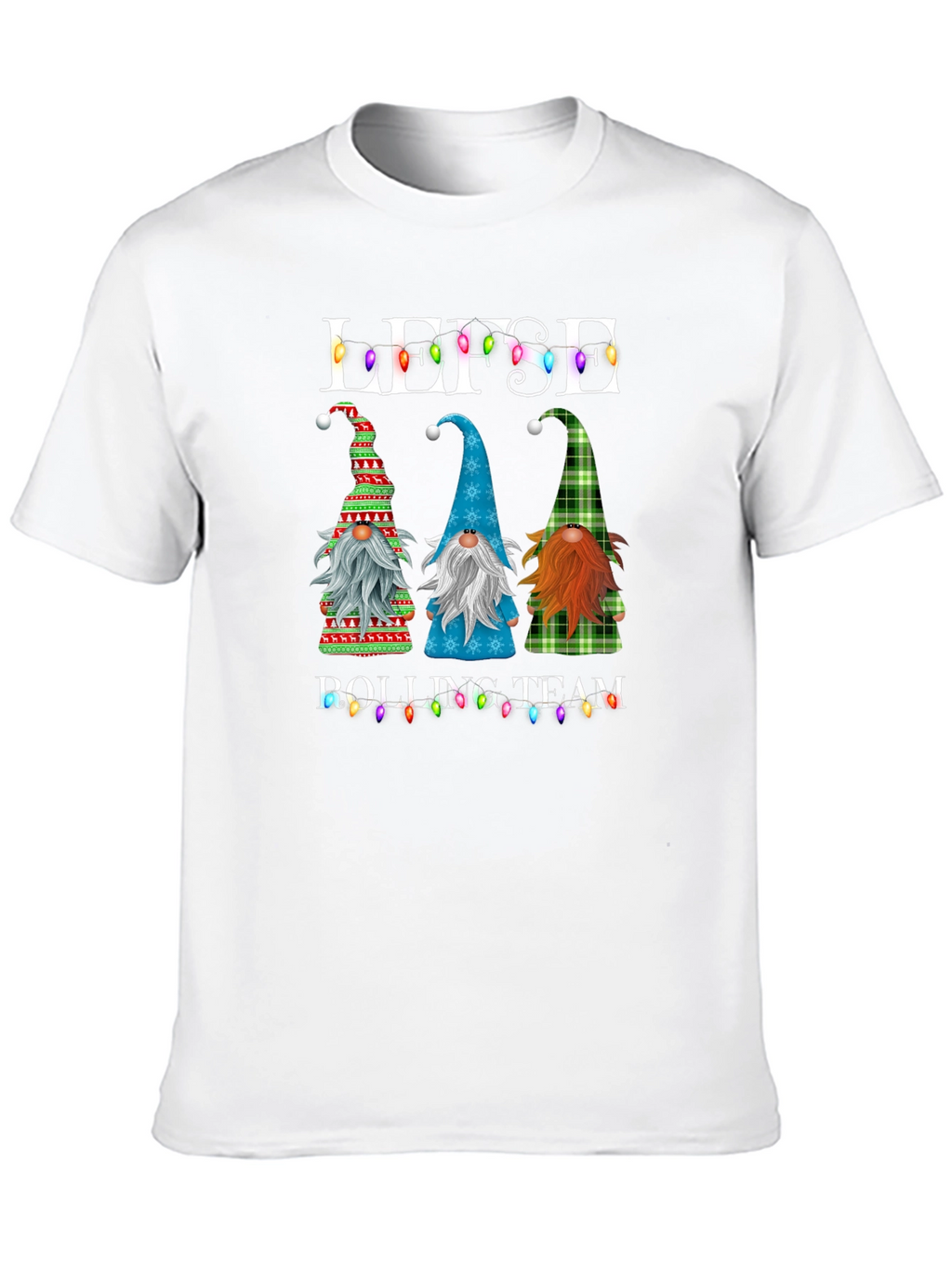 Lefse Rolling Team Gnome Christmas T-Shirt