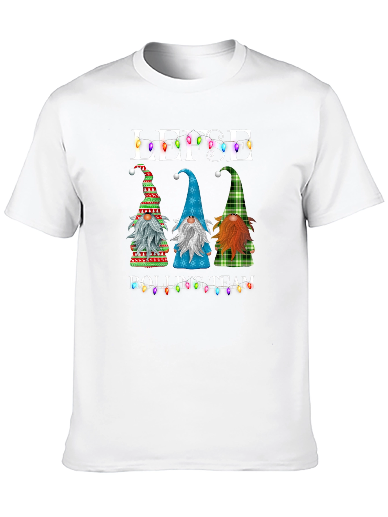 Lefse Rolling Team Gnome Christmas T-Shirt