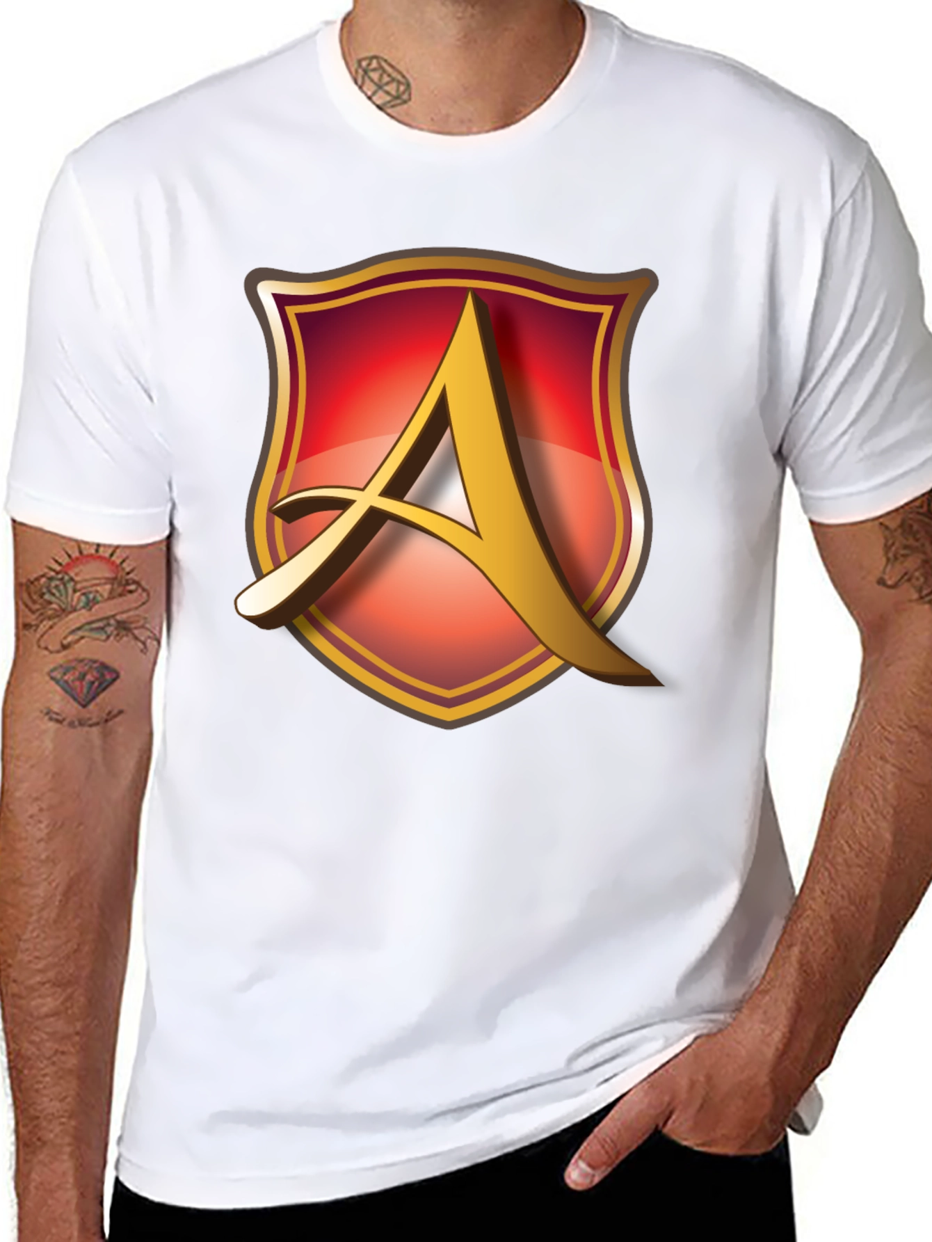 Shield A Logo Black T-Shirt