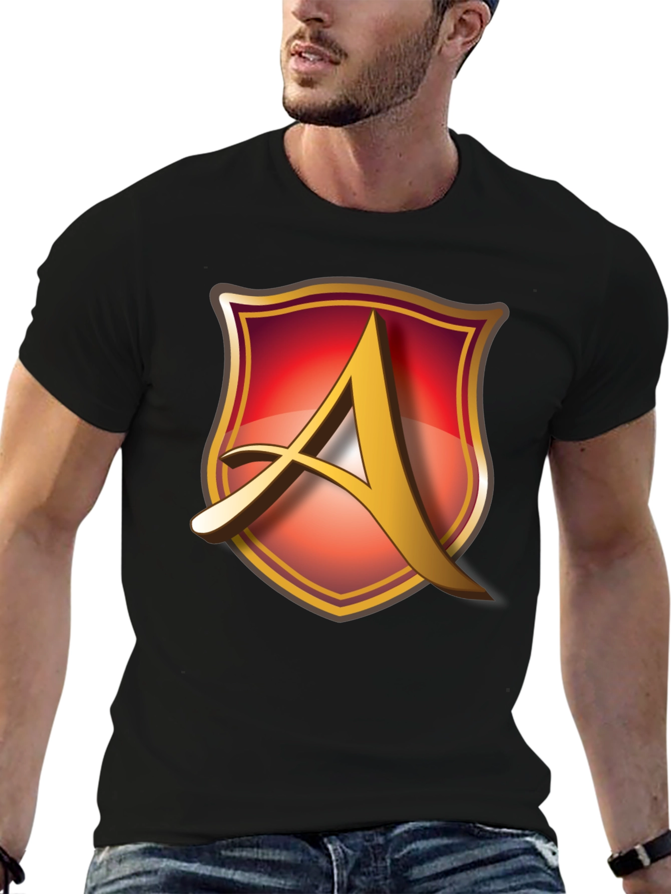 Shield A Logo Black T-Shirt