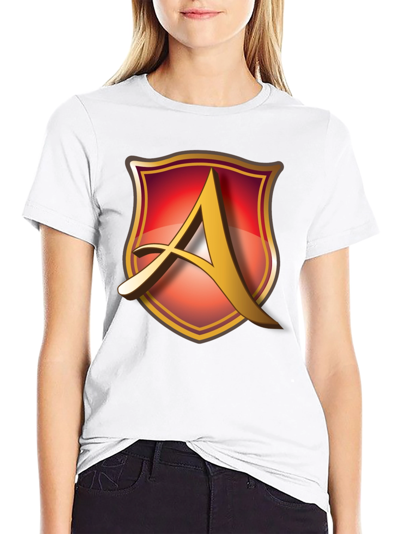 Shield A Logo Black T-Shirt