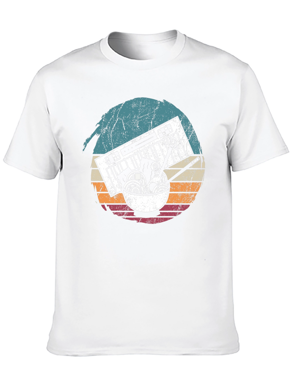 Keyboard Ramen Retro T-Shirt
