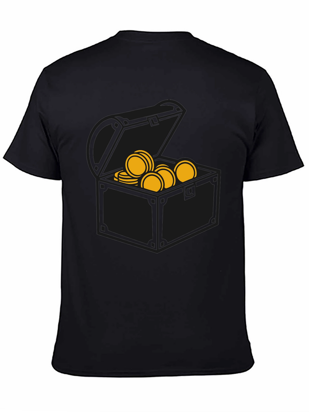 Pirate Treasure Chest Graphic Tee - Black