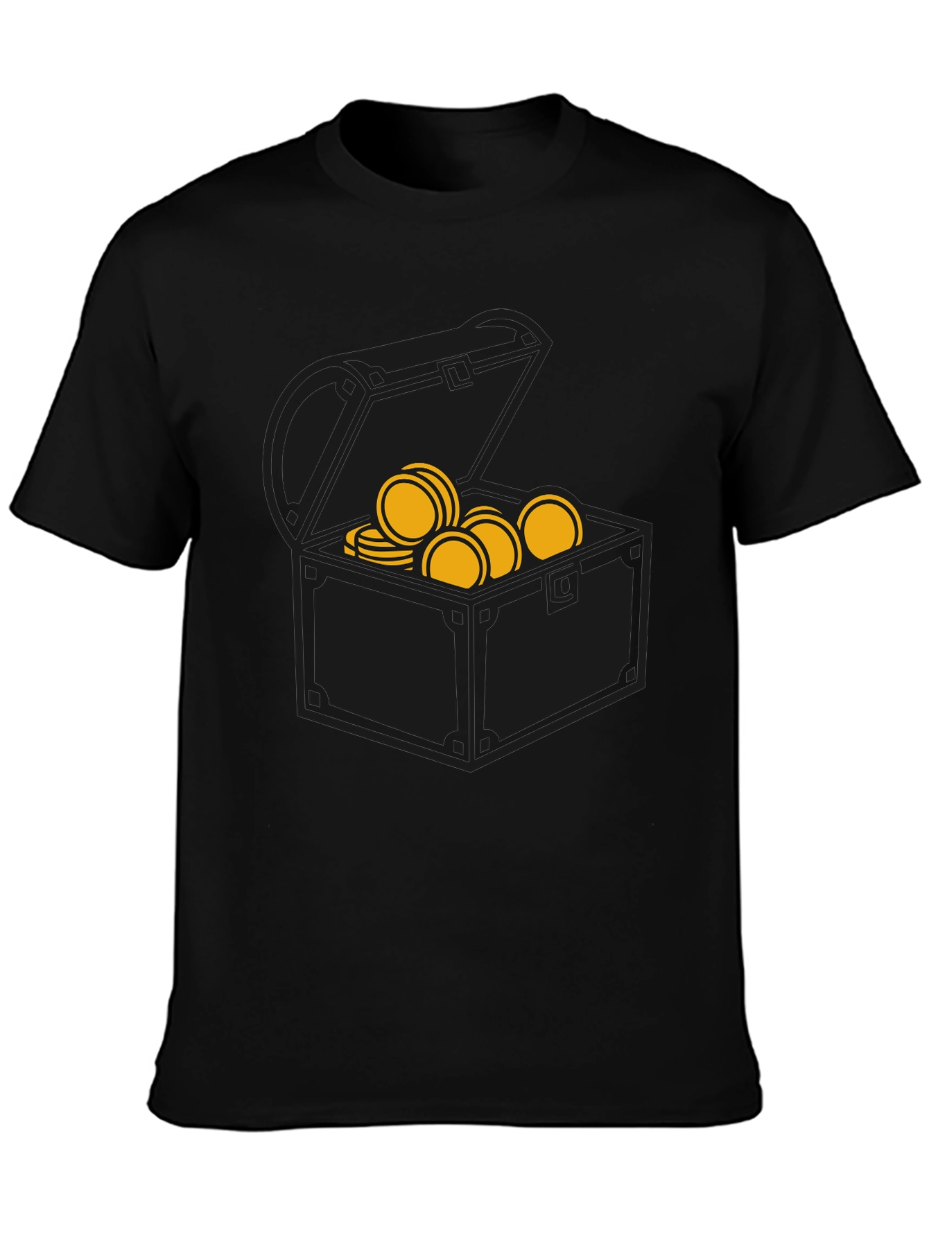 Pirate Treasure Chest Graphic Tee - Black
