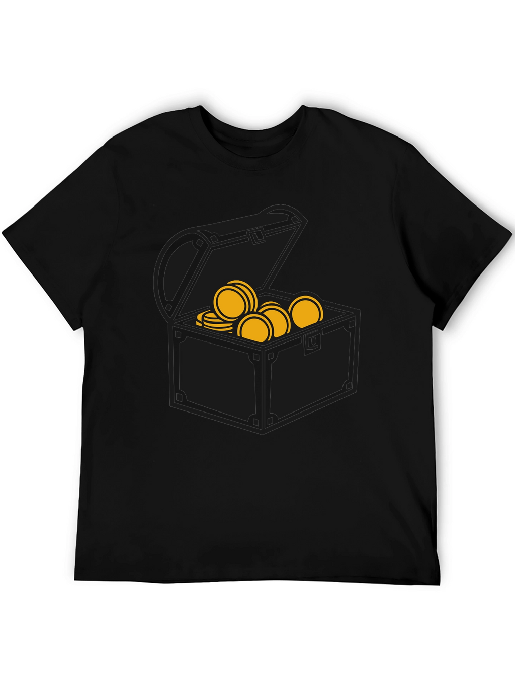 Pirate Treasure Chest Graphic Tee - Black