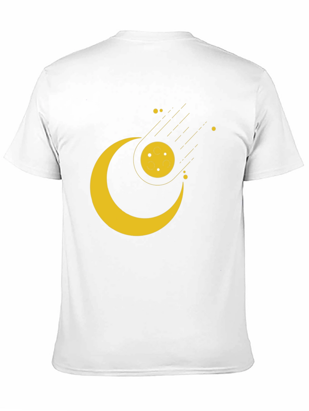 Cosmic Crescent Moon Black T-Shirt