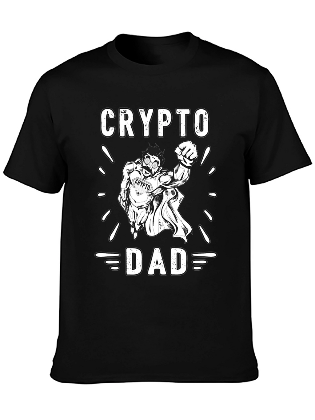 Crypto Dad T-Shirt - Superhero Bitcoin Father Tee