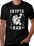 Crypto Dad T-Shirt - Superhero Bitcoin Father Tee