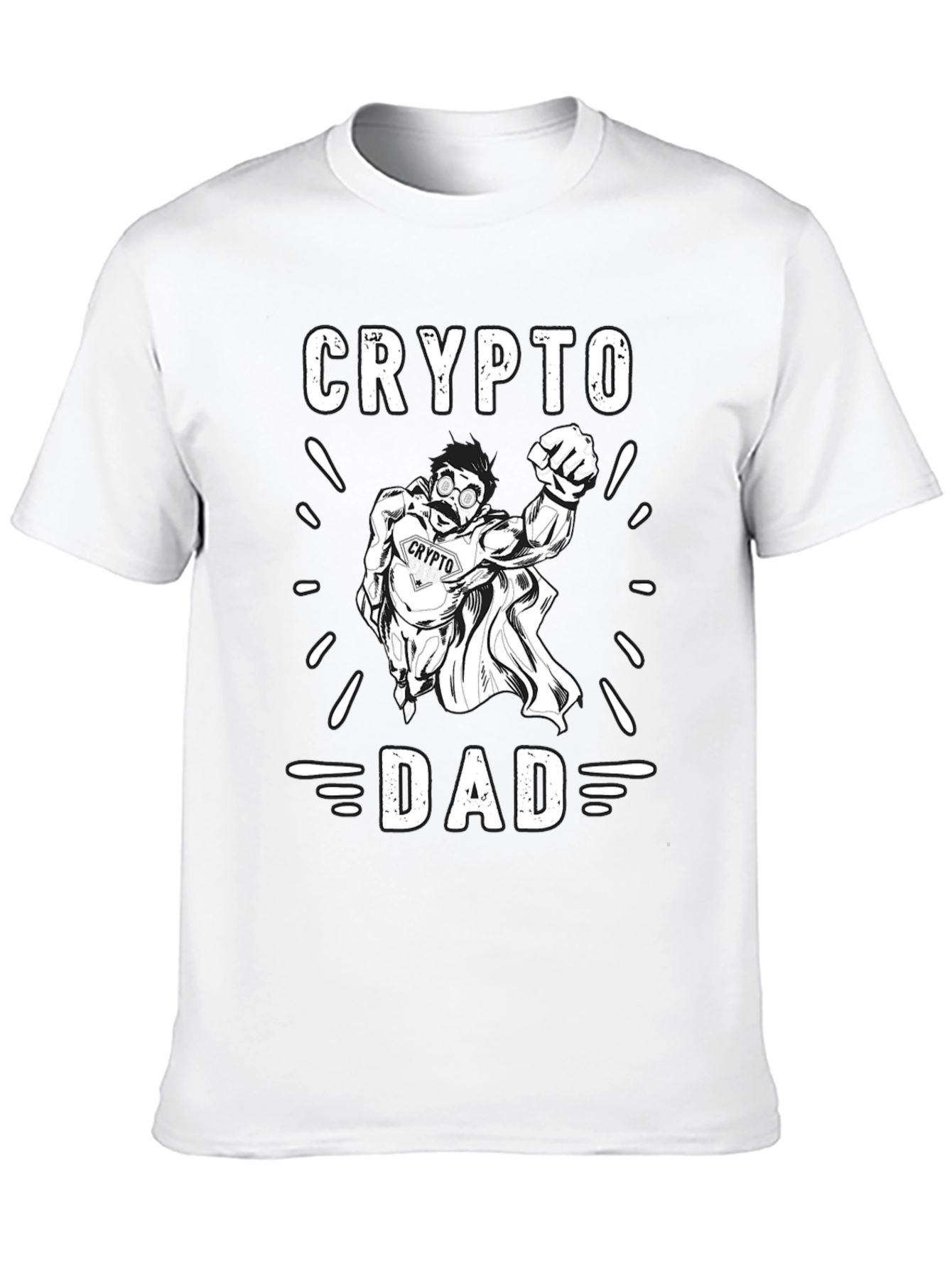 Crypto Dad T-Shirt - Superhero Bitcoin Father Tee