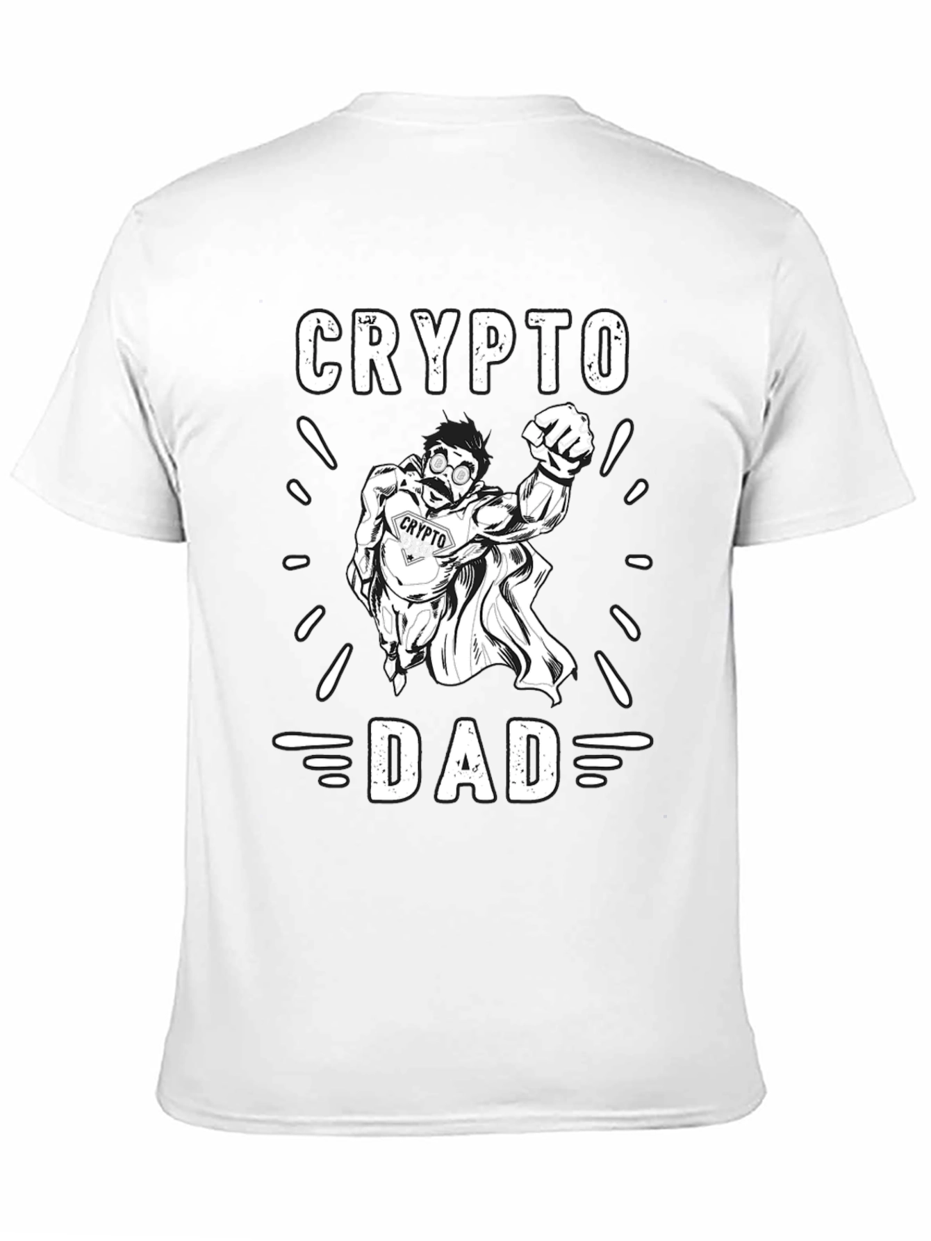 Crypto Dad T-Shirt - Superhero Bitcoin Father Tee