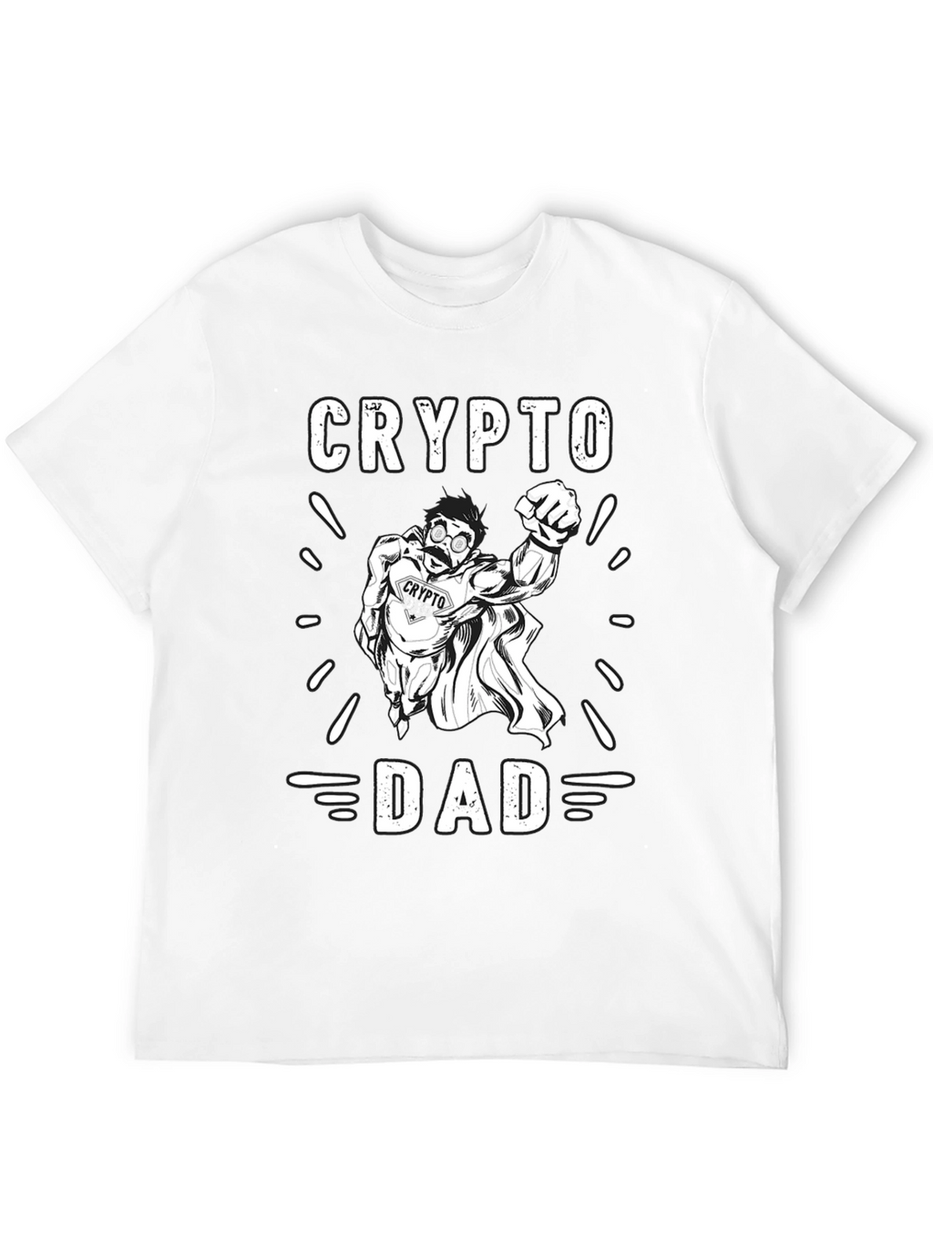 Crypto Dad T-Shirt - Superhero Bitcoin Father Tee