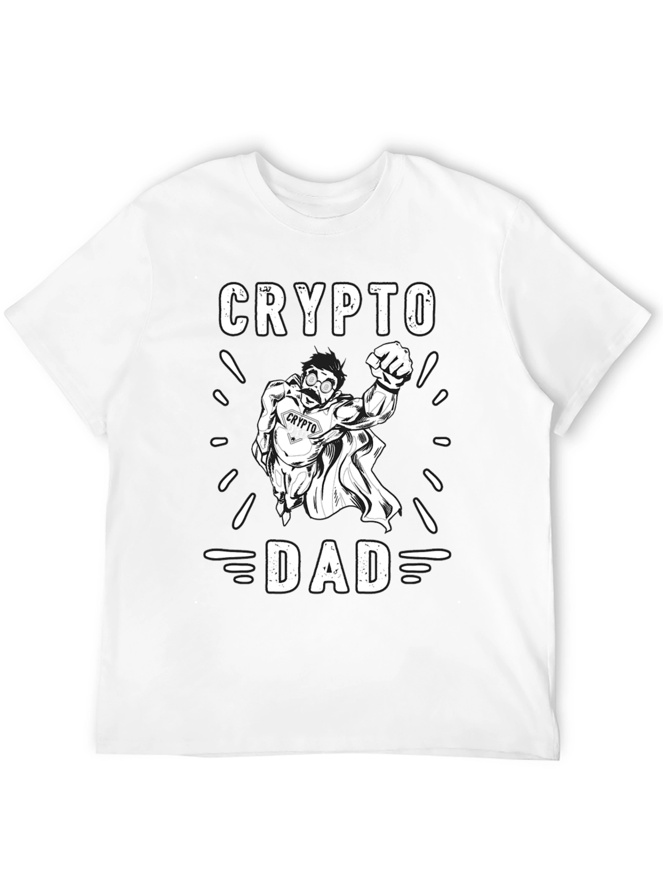 Crypto Dad T-Shirt - Superhero Bitcoin Father Tee