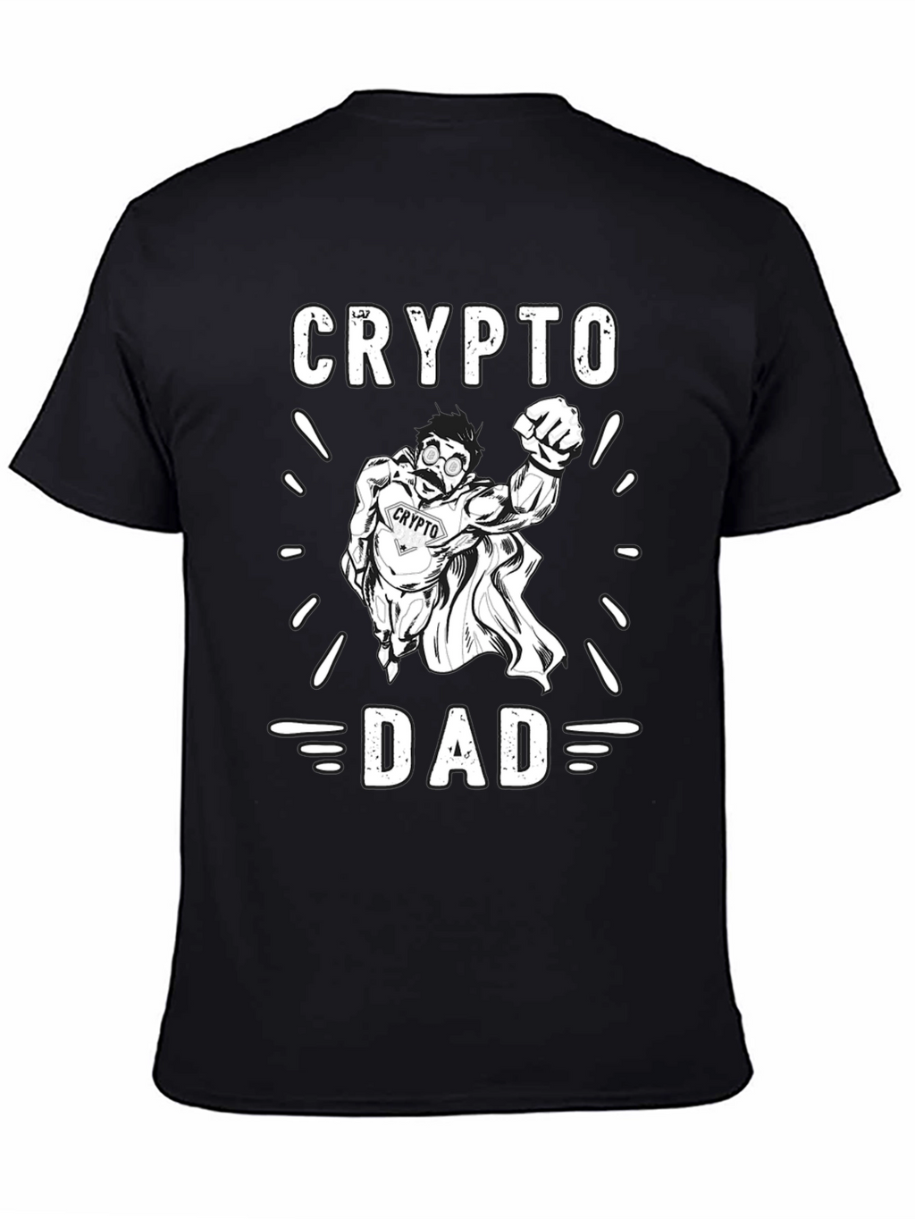 Crypto Dad T-Shirt - Superhero Bitcoin Father Tee