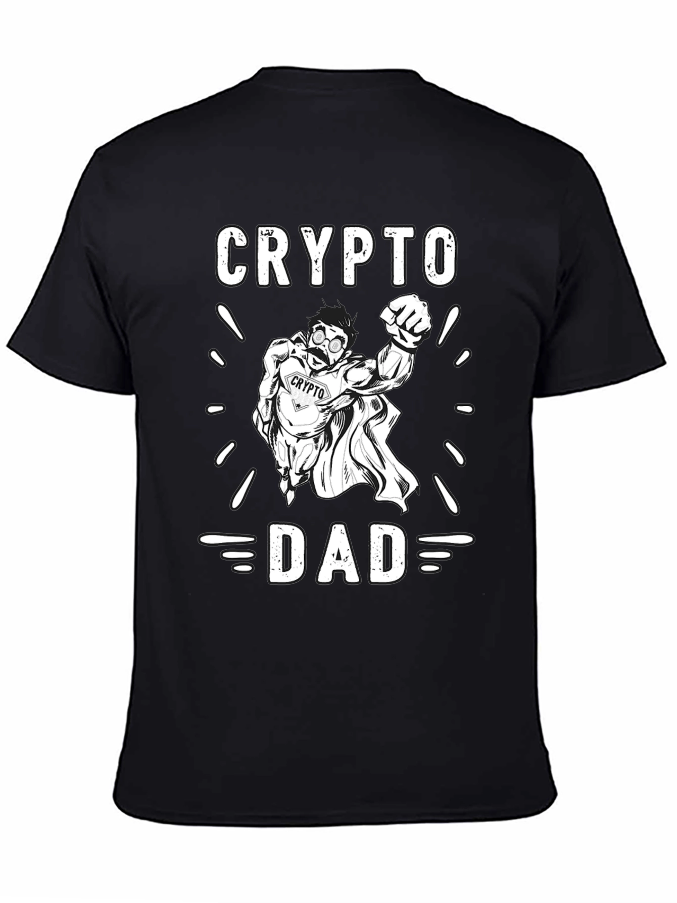 Crypto Dad T-Shirt - Superhero Bitcoin Father Tee