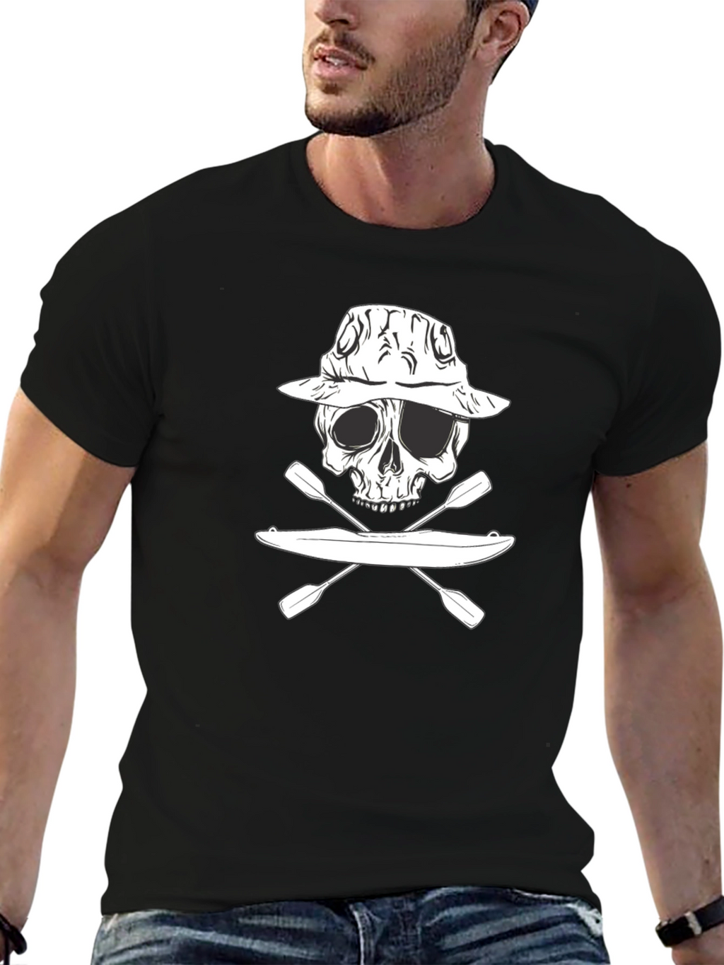 Kayak Skull Graphic T-Shirt - Adventure Ready