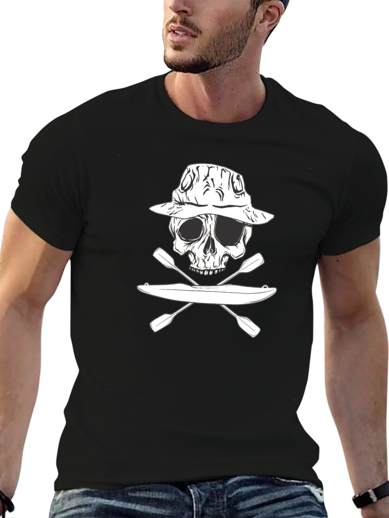 Kayak Skull Graphic T-Shirt - Adventure Ready