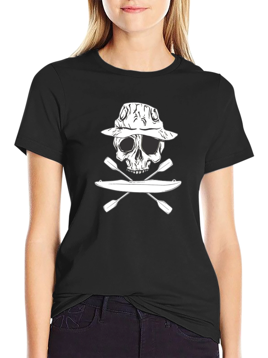 Kayak Skull Graphic T-Shirt - Adventure Ready