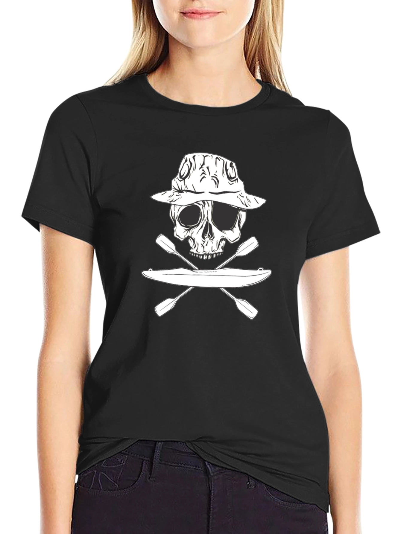 Kayak Skull Graphic T-Shirt - Adventure Ready
