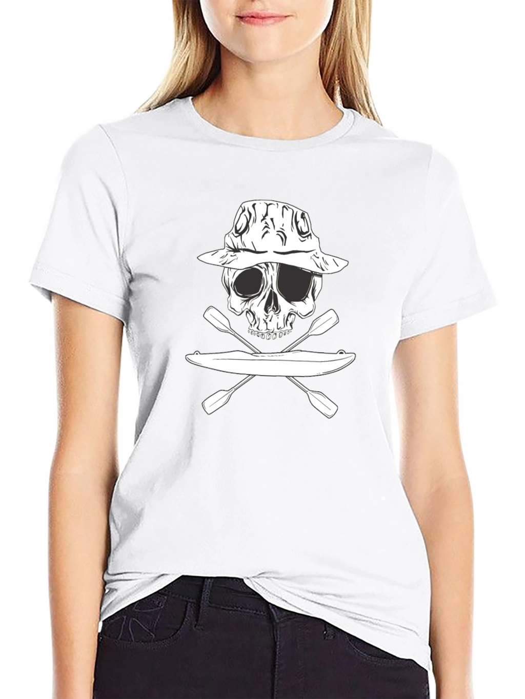 Kayak Skull Graphic T-Shirt - Adventure Ready