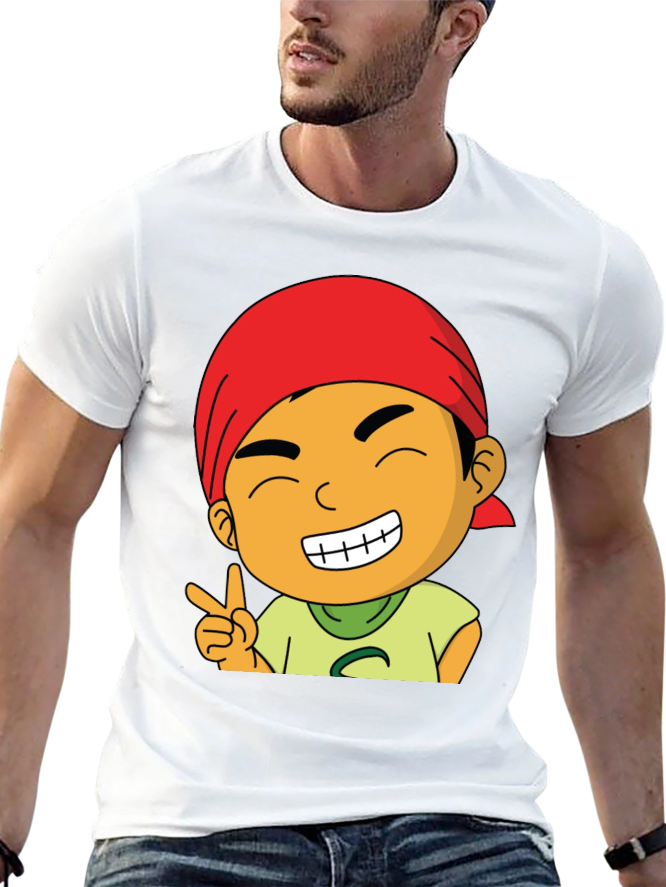 Cartoon Graphic T-Shirt - Mens Black Tee