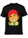 Cartoon Graphic T-Shirt - Mens Black Tee