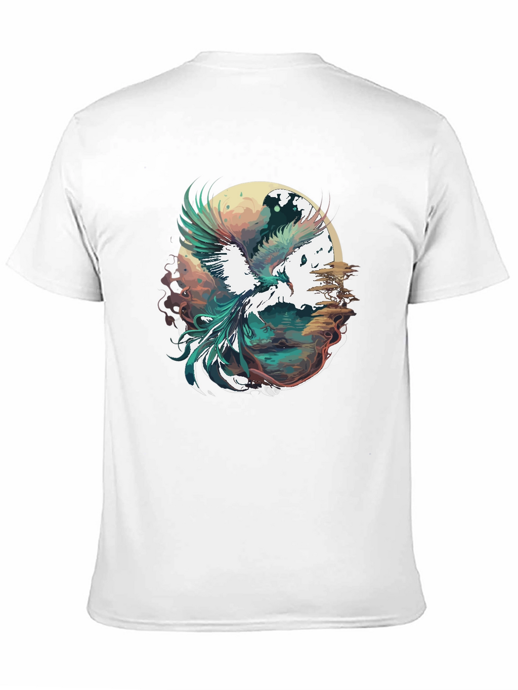 Phoenix Graphic Print Black T-Shirt