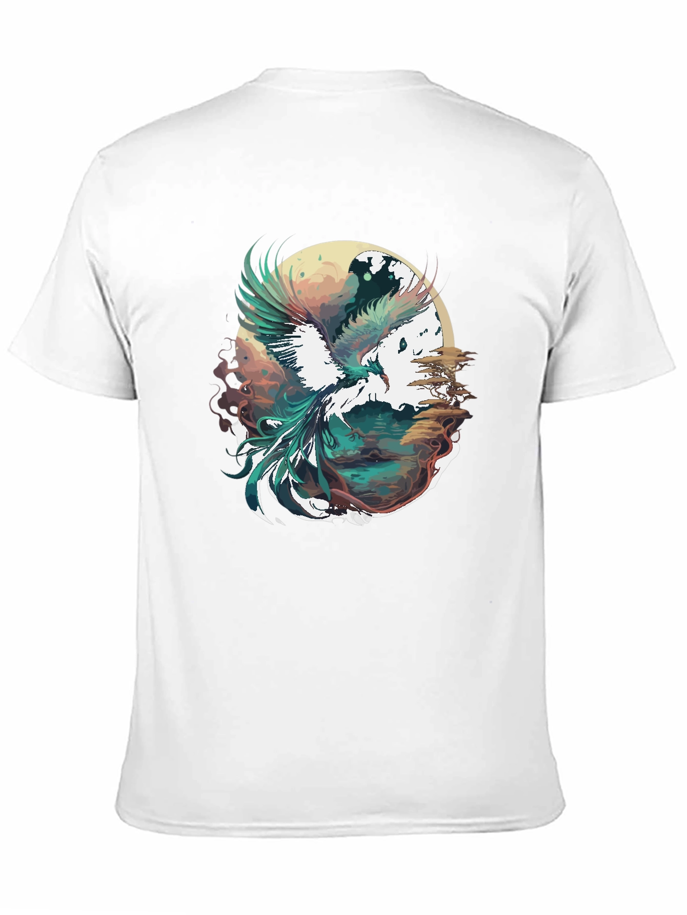 Phoenix Graphic Print Black T-Shirt