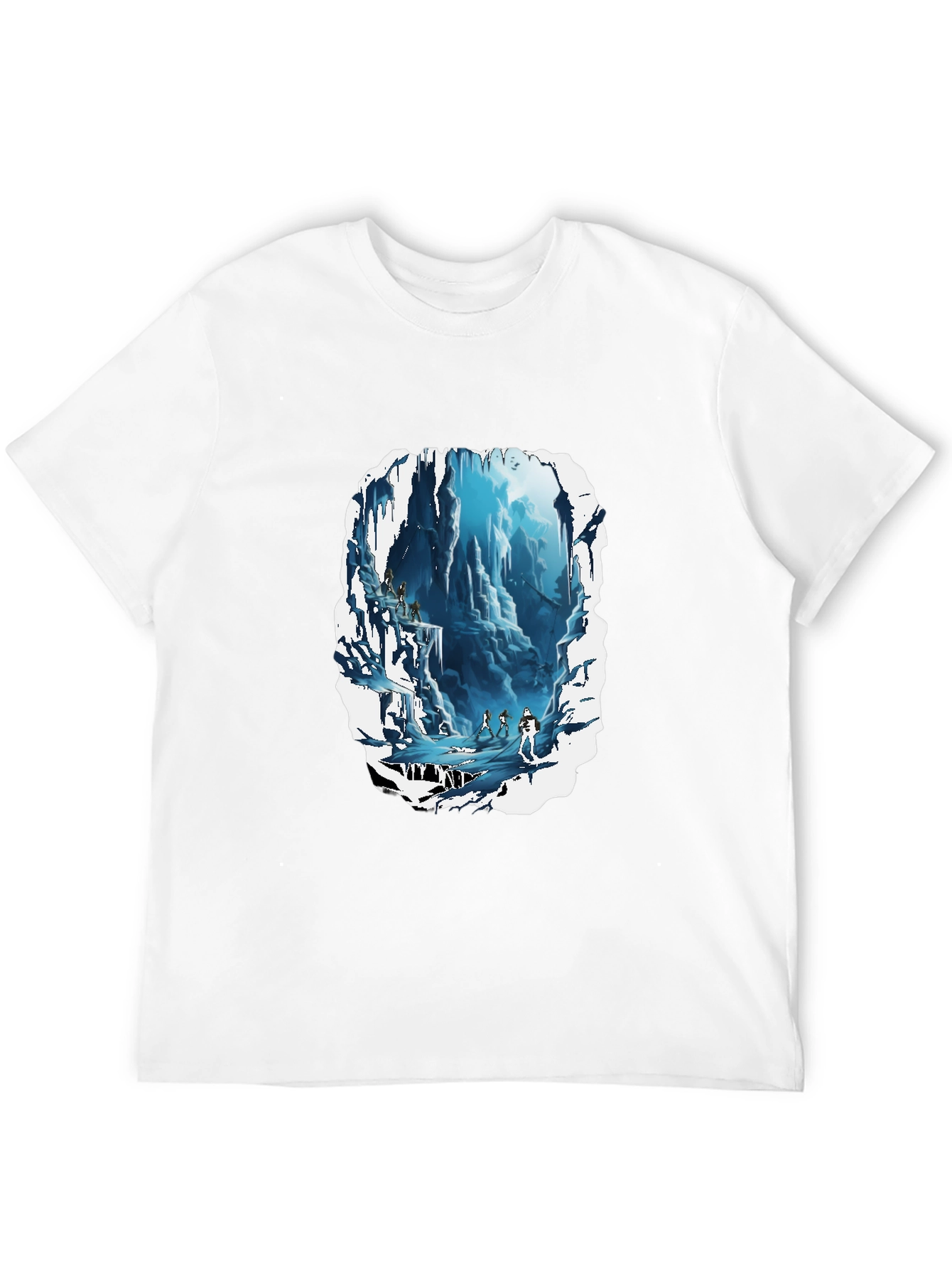 Icy Cave Adventure T-Shirt - Bold Graphic Tee