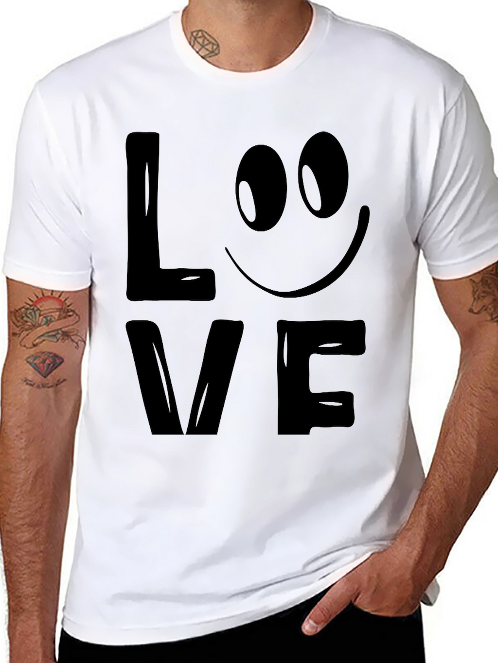 Love Graphic T-Shirt - Mens Black Tee