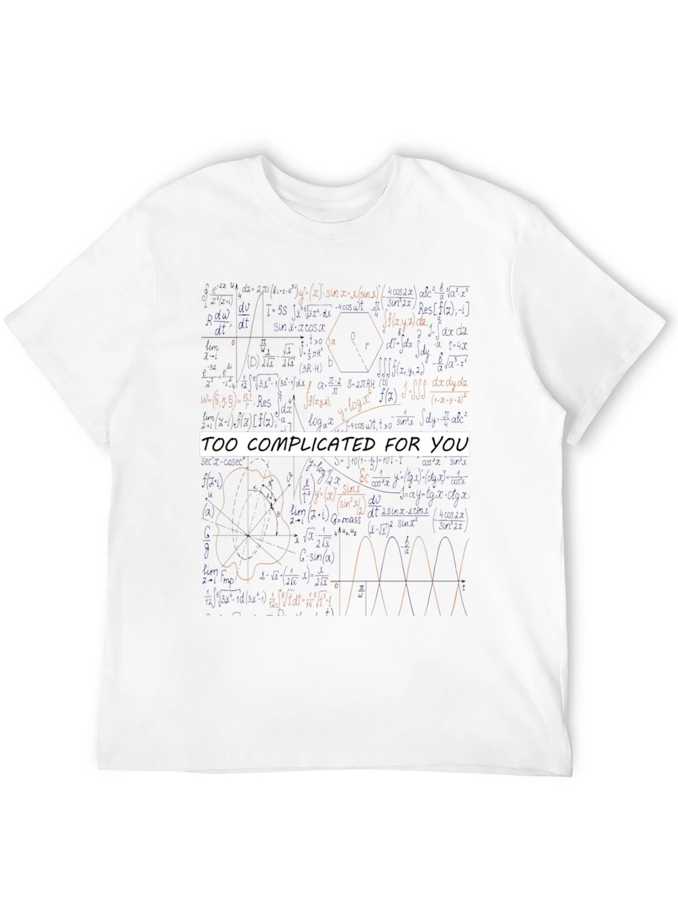 Too Complicated Math Equations Graphic Tee