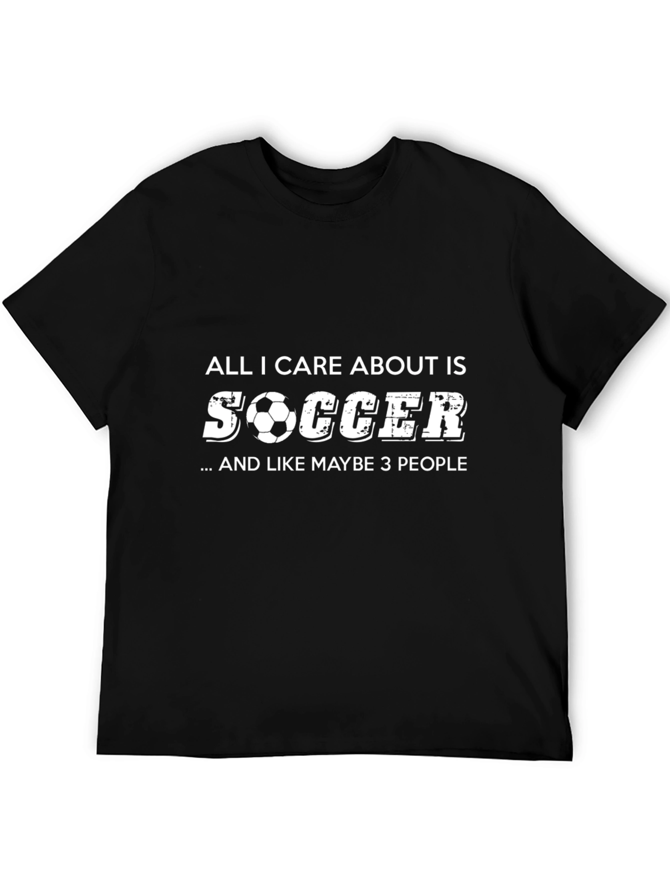 Soccer Obsessed Black Tee - All I Care About Is Soccer