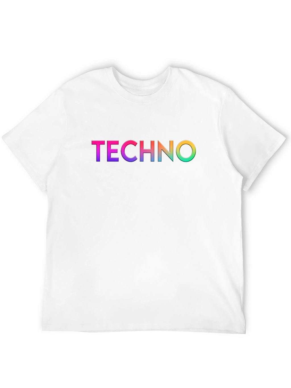 Rainbow Techno Graphic Black T-Shirt