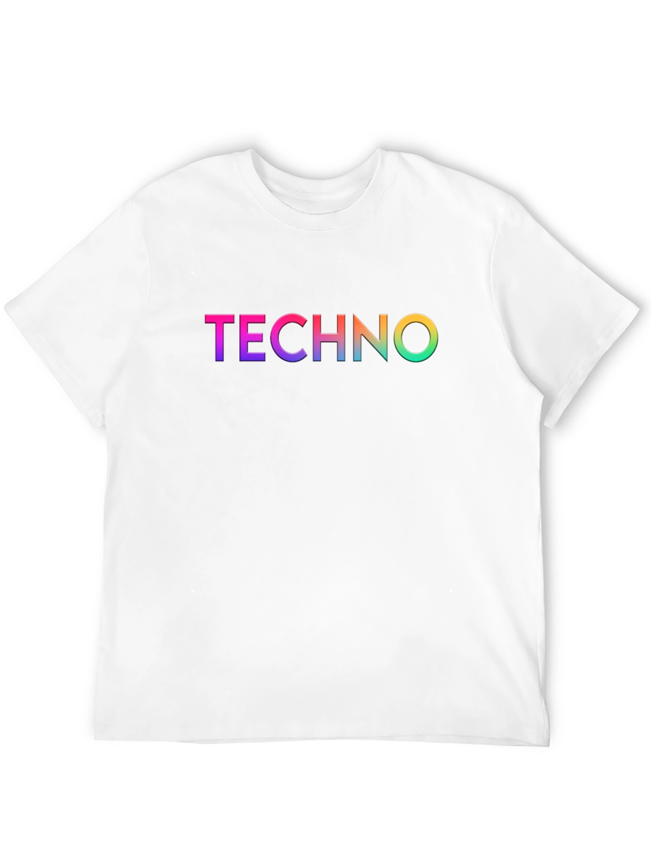 Rainbow Techno Graphic Black T-Shirt
