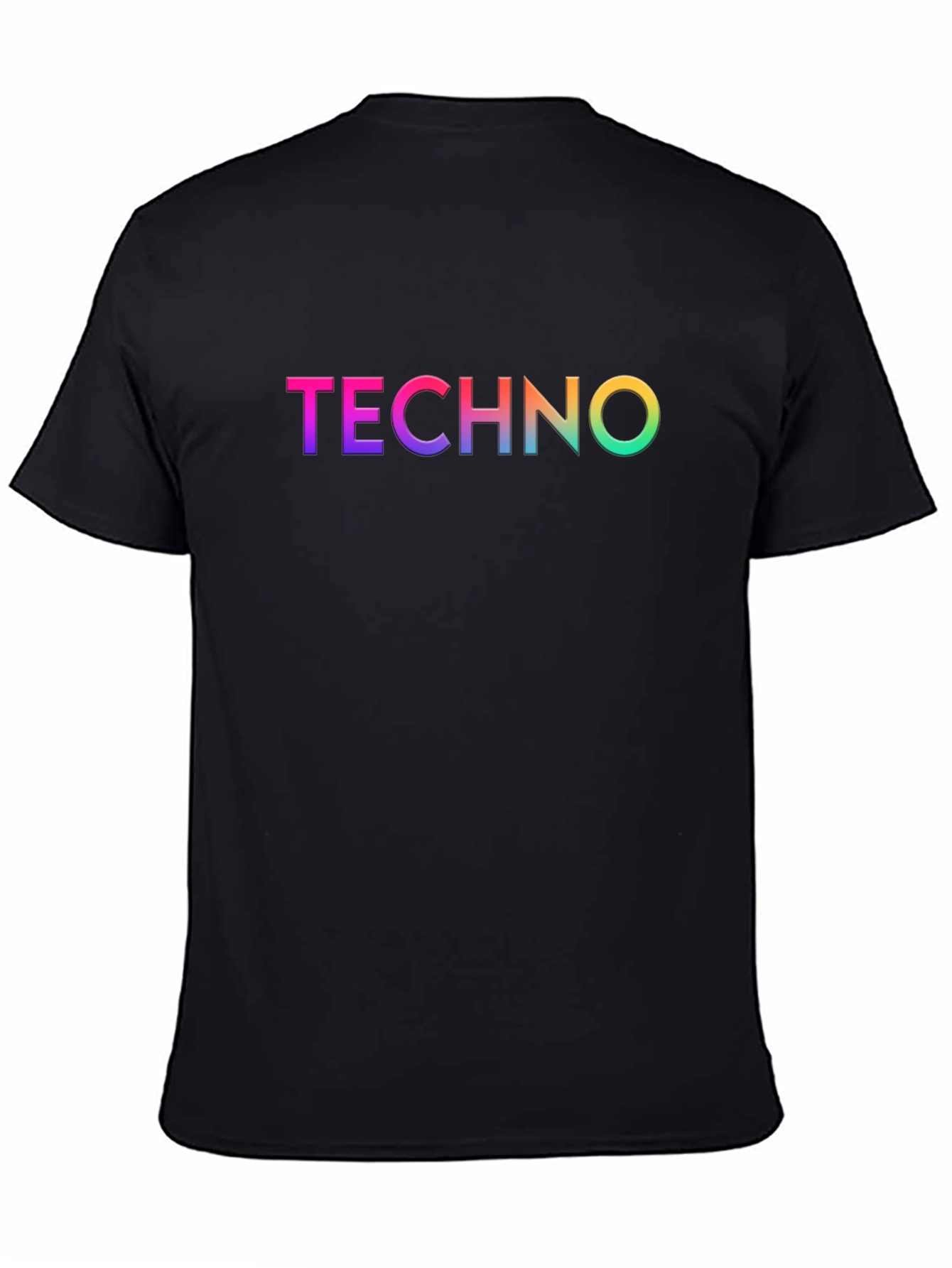 Rainbow Techno Graphic Black T-Shirt