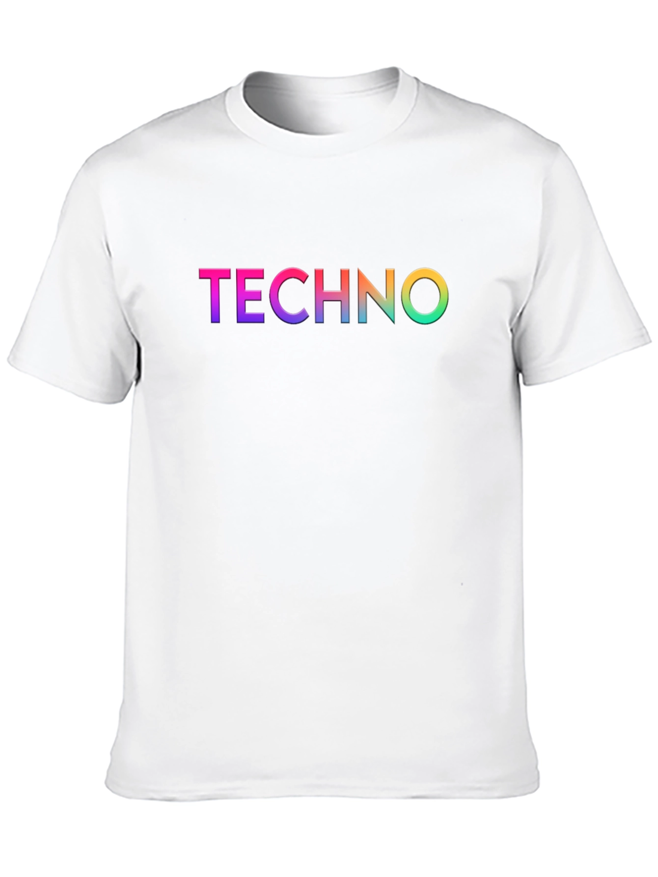 Rainbow Techno Graphic Black T-Shirt